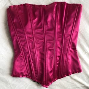 Pink Lace Up Corset
